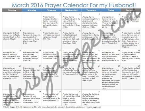 March Calendar Preview