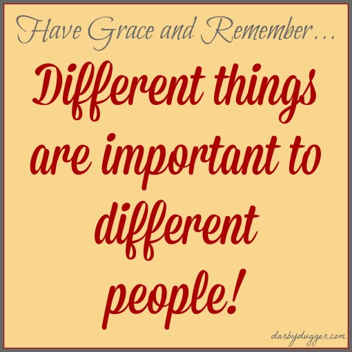 Different things are important to different people.